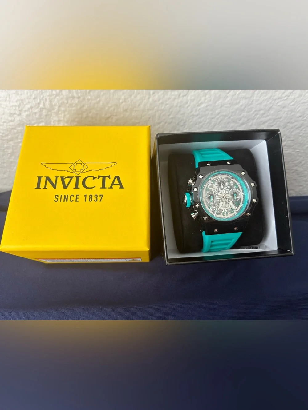 Invicta Turquoise and Black Men's Chronograph Watch